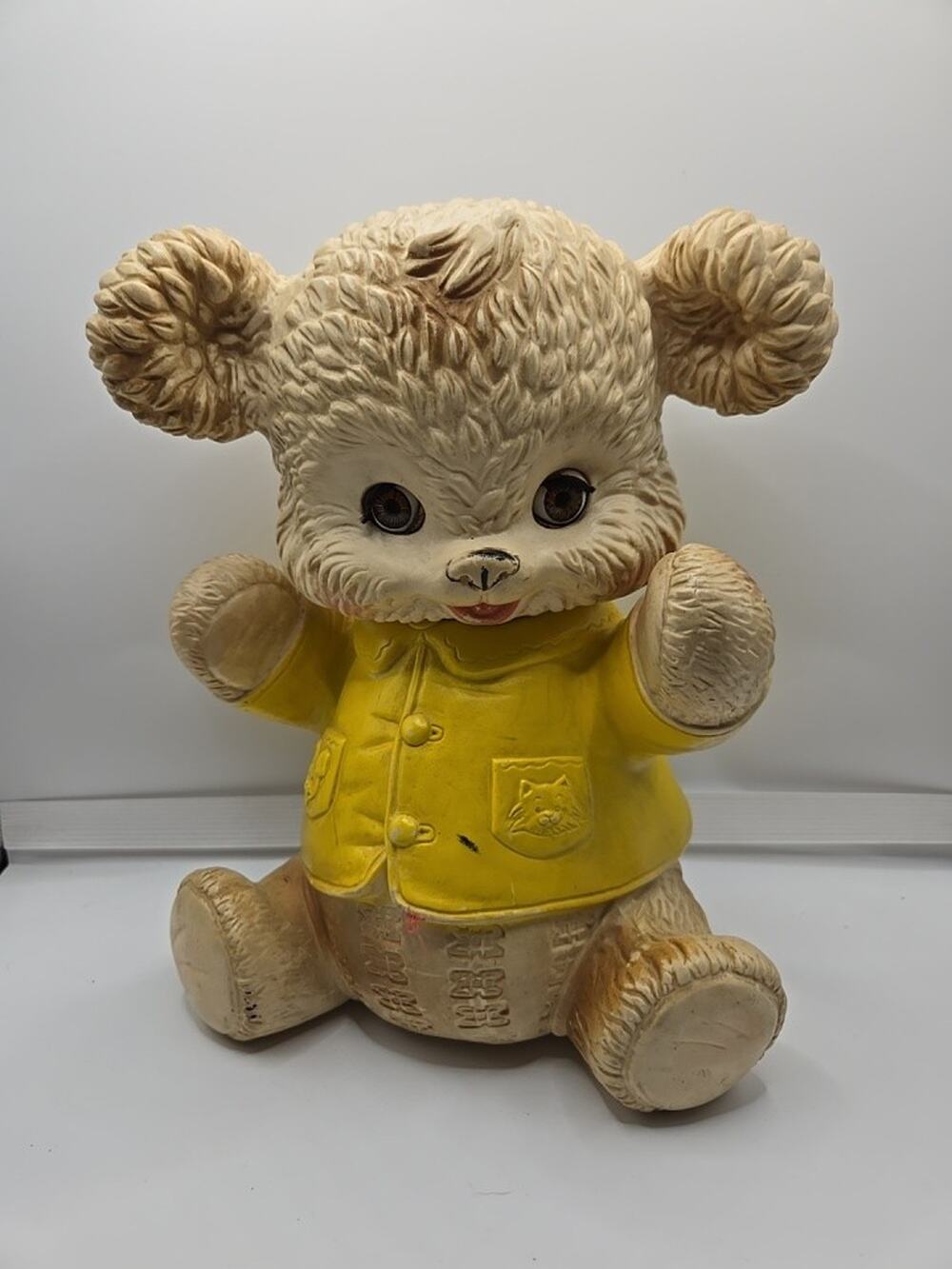 Vintage Rubber Squeaky Blinky Eye Bear - 1962 Edward Mobley Co.
